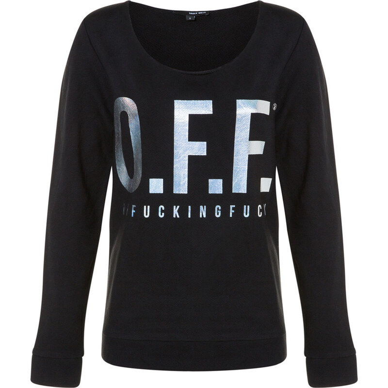 Tally Weijl Black "O.F.F." Printed Sweater