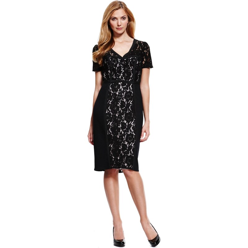Marks and Spencer M&S Collection Floral Lace Panelled Dress