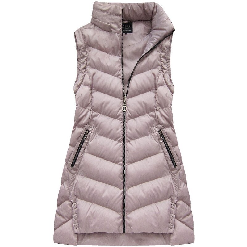 SPEED.A Růžová dámská zimní bunda s odepínacími rukávy (W761BIG) - GLAMI.cz