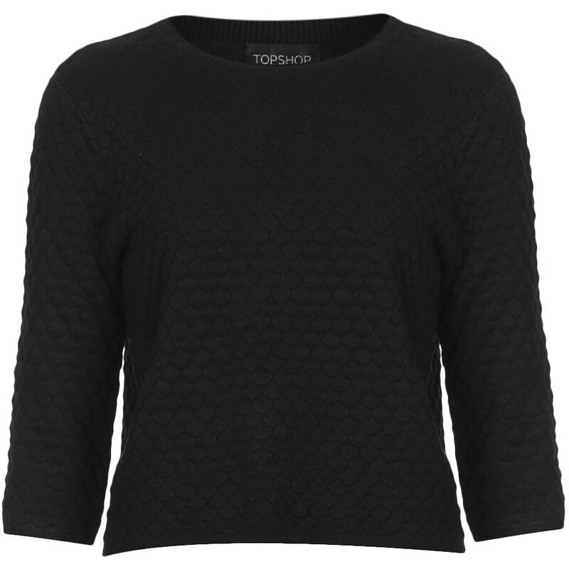 Topshop Knitted Hexagon Quilted Top