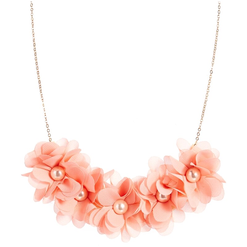 ASOS Fabric Flower Choker Necklace - Orange