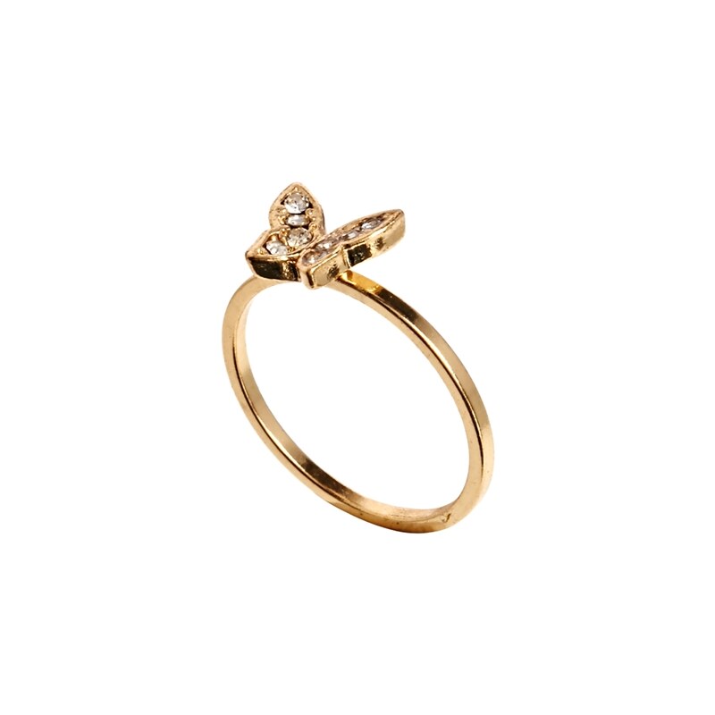 ASOS Butterfly Pinky Ring - Clear