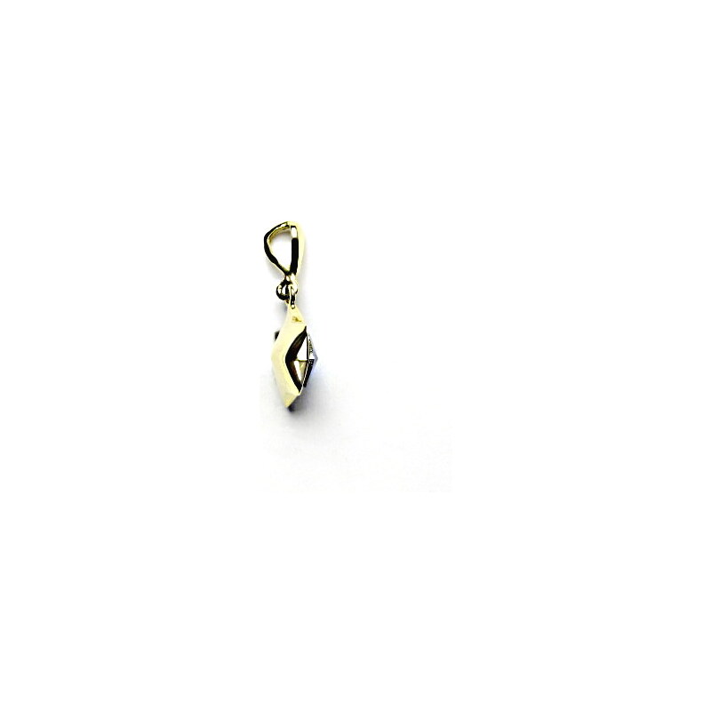 Čištín s.r.o. Zlatý přívěsek, žluté i bílé zlato, Swarovski
