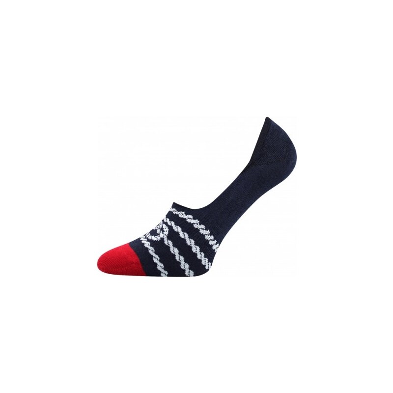 Quentino Tmavě modro červené pánské nízké ponožky PROVAZ