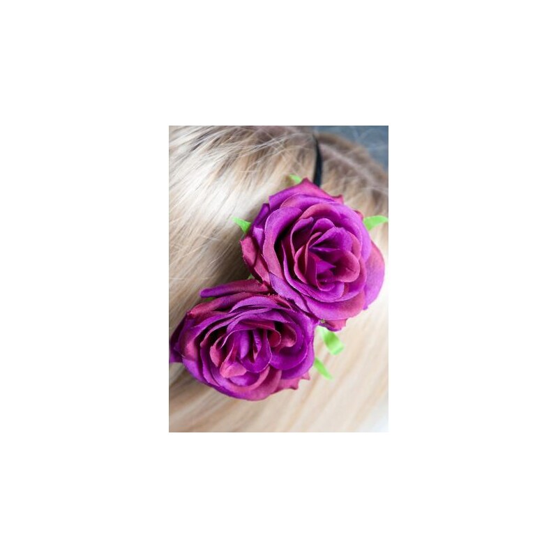 Collectif Květinová čelenka do vlasů Carmen, fialová