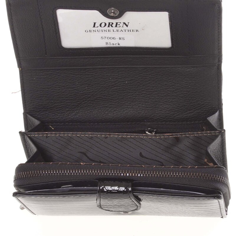 Lorenti Luxusní kožená lakovaná peněženka Petra
