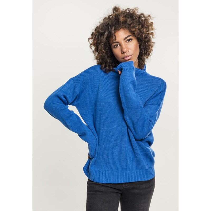 Urban Classics Dámský oversize rolák v jasné modré 112306055