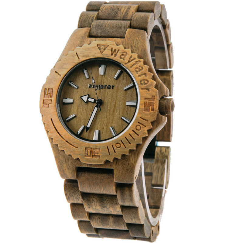 Wayfarer Dřevěné hodinky hemlock světle béžové