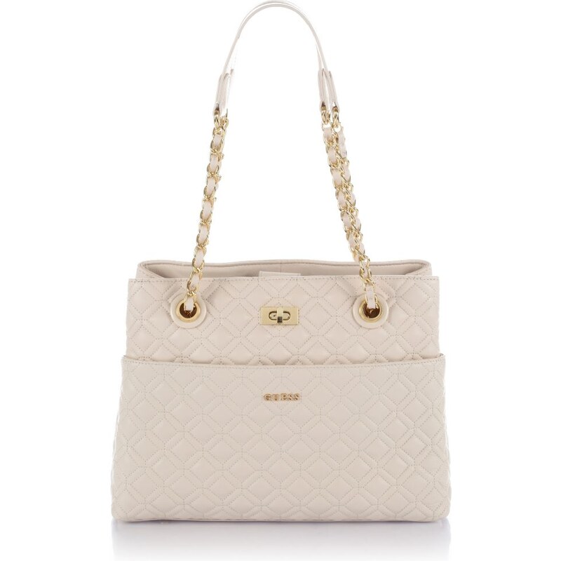Guess Quilted Leather Tote Bag