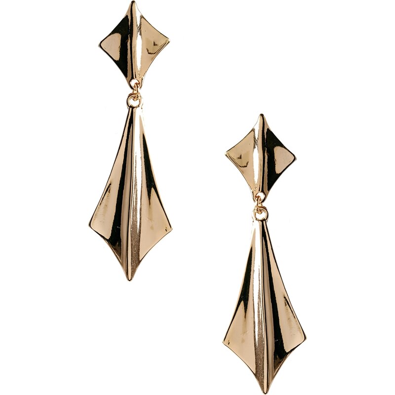 Nali Champagne Gold Fold Earrings - Gold