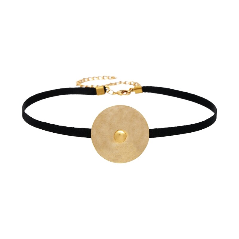 Gogo Philip Gold Disc Choker Necklace - Gold