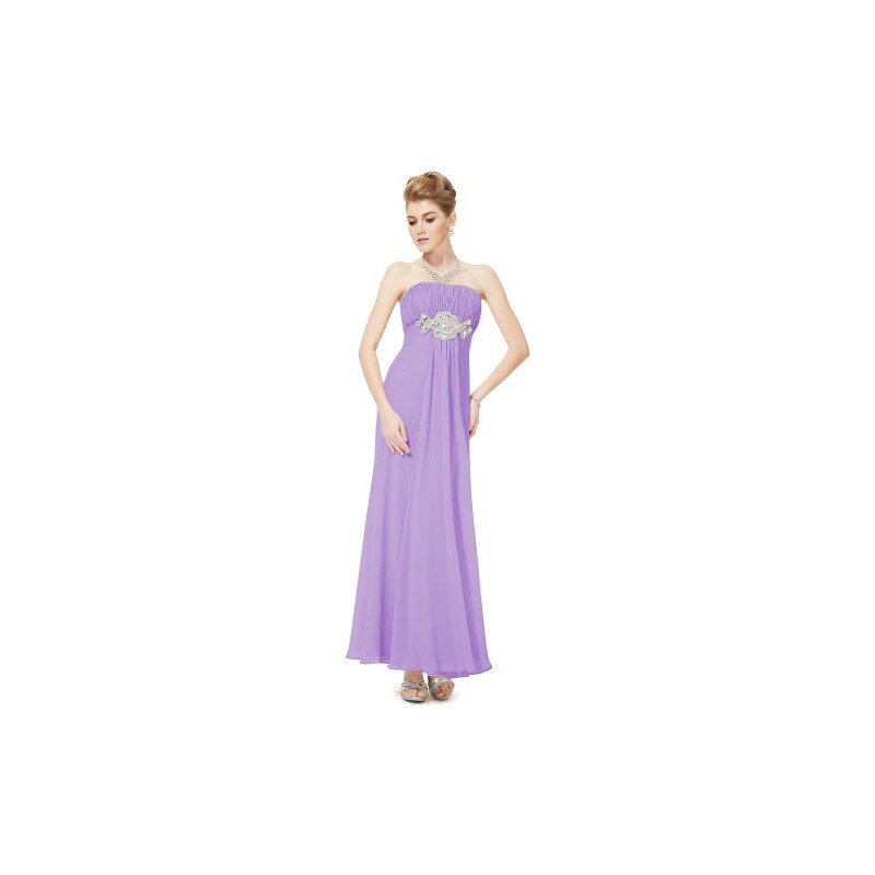 Ever Pretty Světle fialové šifonové šaty bez ramínek