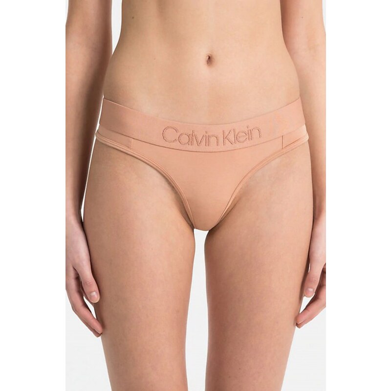 Dámské tanga QF4942E-YUT tělová - Calvin Klein 32169971