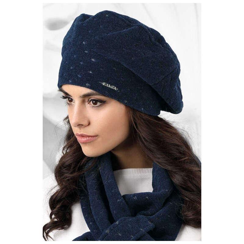 Dámský baret model 163229 tmavě modrá - Kamea 109669790