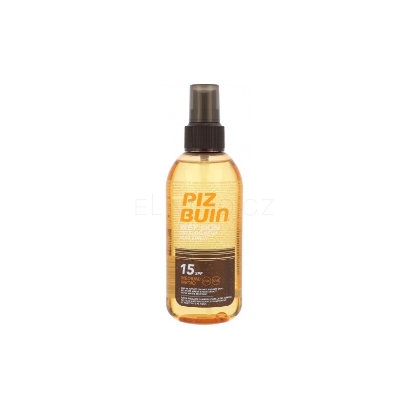 PIZ BUIN Wet Skin SPF15 150 ml voděodolný sprej na opalování pro ženy