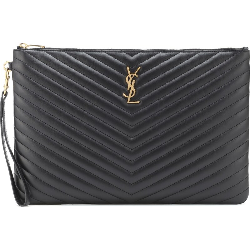 Saint Laurent Cassandre matelassÃ leather clutch