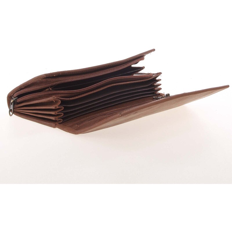 Dámská kožená peněženka koňaková - Delami Eamína koňak