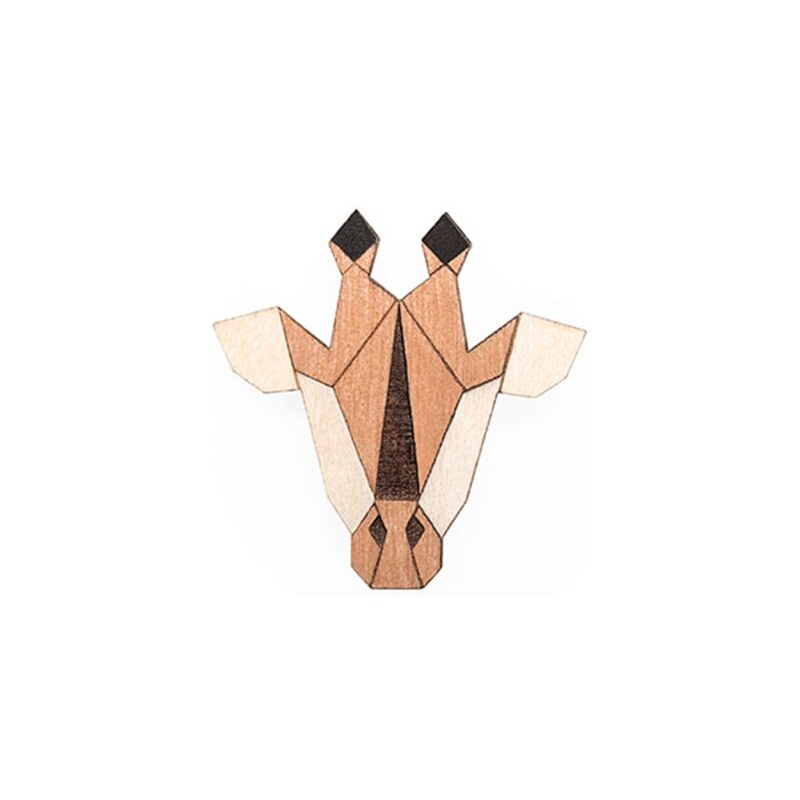 BeWooden Dřevěná brož Giraffe Brooch