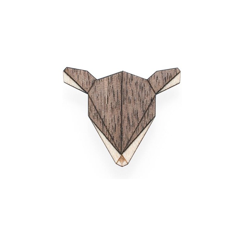 BeWooden Dřevěná brož Doe Brooch