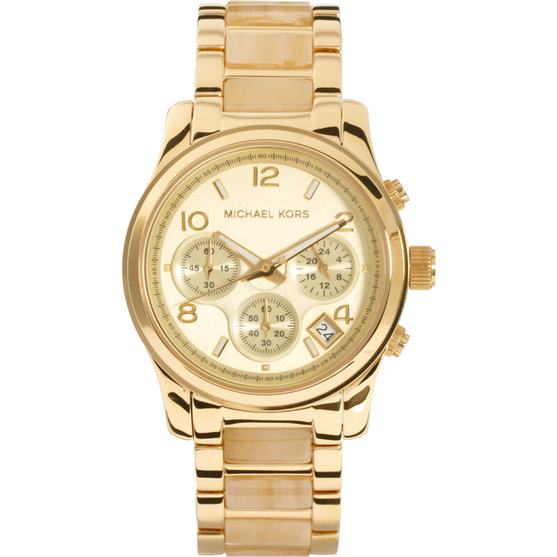 Michael Kors Cream & Gold Chronograph Watch