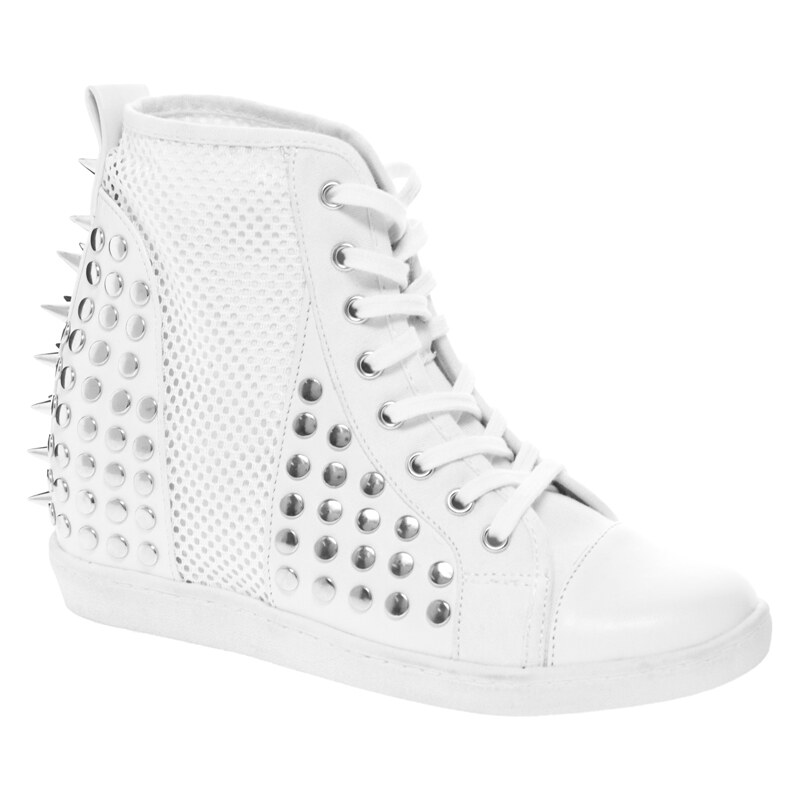 ASOS DRAKE Studded Wedge High Top Trainers