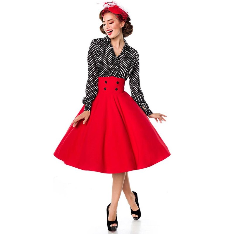 Glara Retro sukně s vysokým pasem 32429747