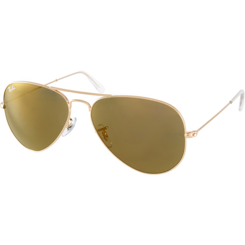 Ray-Ban Crystal Gold Mirror Aviator Sunglasses