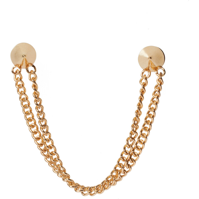 ASOS Spike Collar Pins With Double Chain