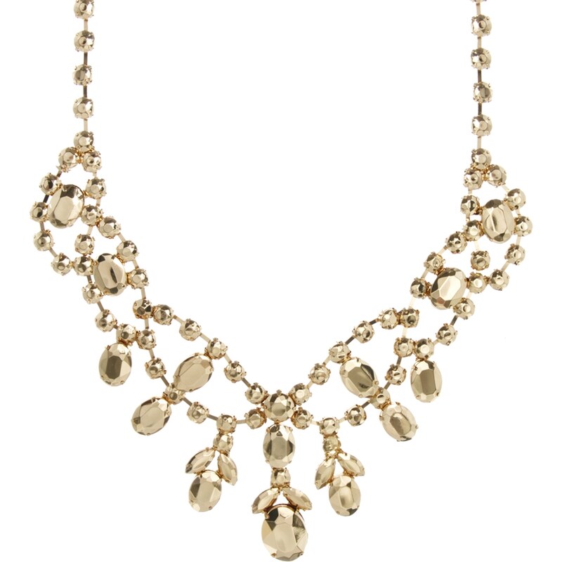 ASOS Premium Jewelled Bib Necklace - Gold