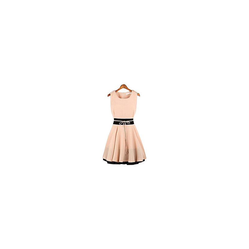 LightInTheBox Women's Splicing Color Ruffle Mini Dress