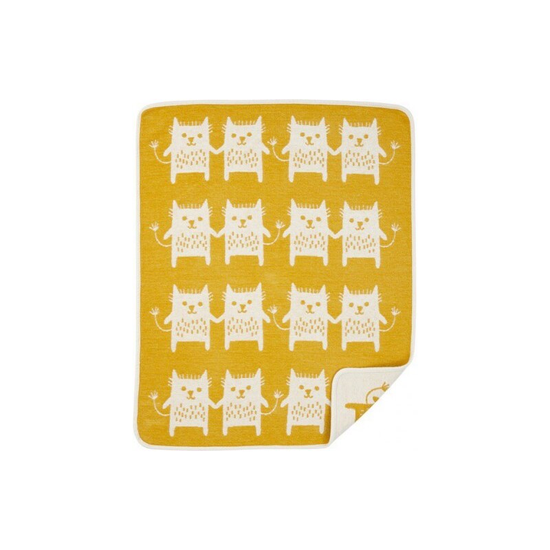 Klippan, Švédsko Bavlněná dětská deka chenille Little Me yellow 70x90