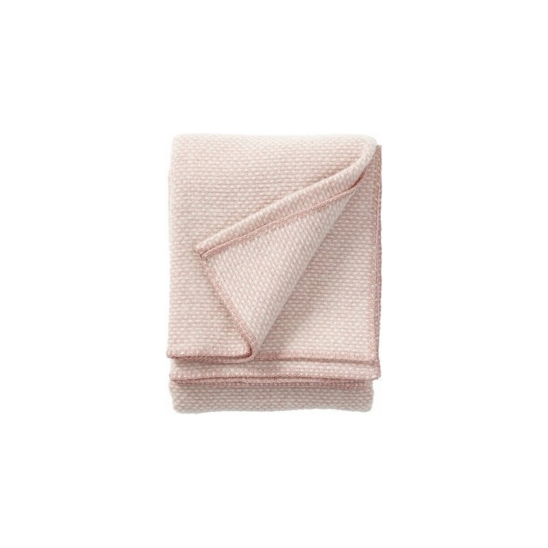 Klippan, Švédsko Vlněný pléd Domino pink, Světle růžová