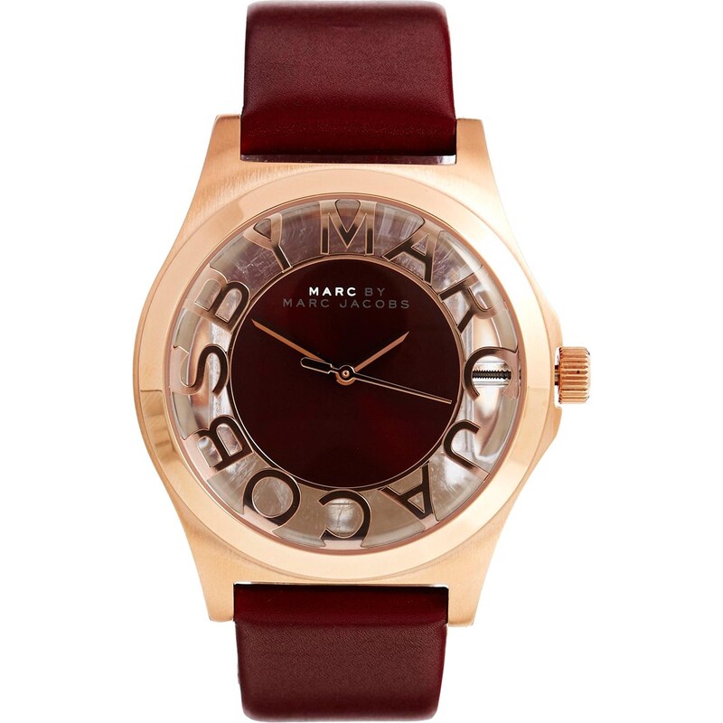 Marc By Marc Jacobs Henry Skeleton Burgundy Watch