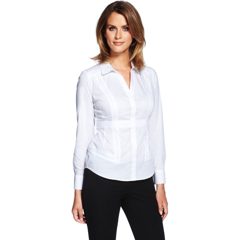 Marks and Spencer M&S Collection Lace Insert Shirt