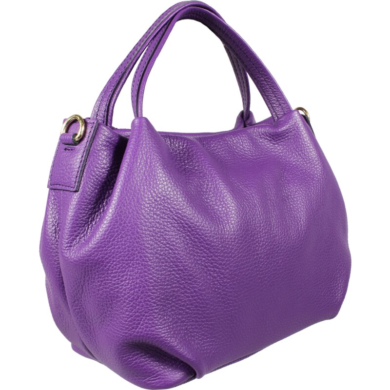 Fialová kožená italská crossbody kabelka Tea Viola Chiaro NovaKabelka 32721571