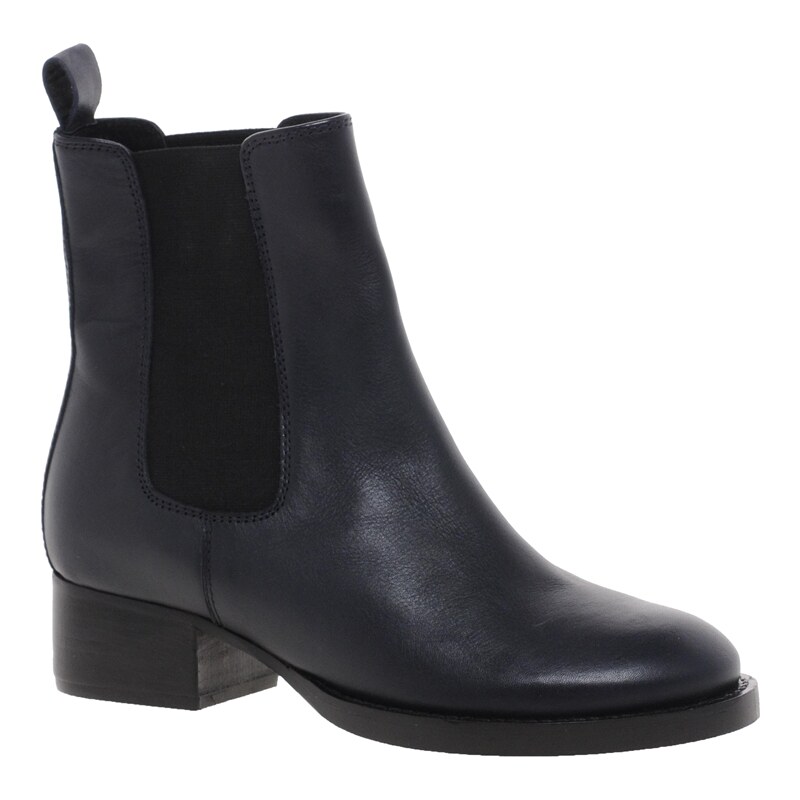 ASOS ADVERSE Leather Chelsea Ankle Boots - Blue