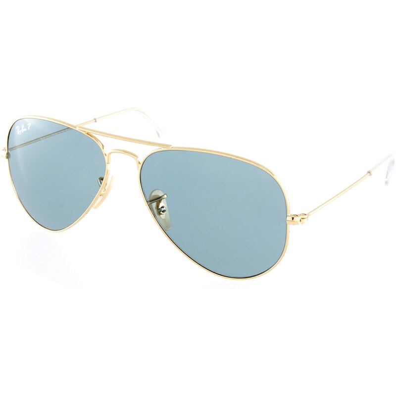 Ray-Ban Polarized Aviator Sunglasses - Gold