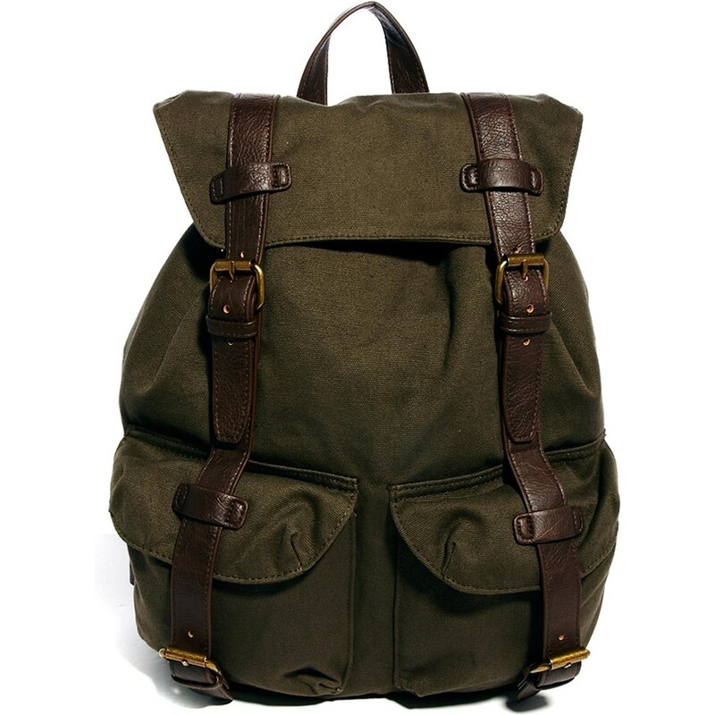 ASOS Canvas Backpack with Contrast Straps