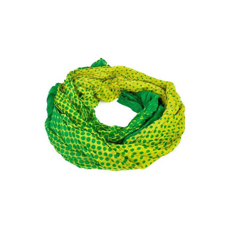 Import Import Dvoubarevný šátek zeleno-žlutý