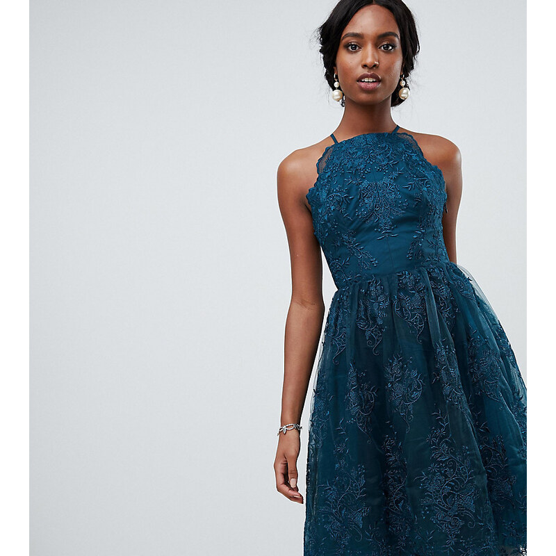 Chi chi london tall high neck scalloped lace dress deals