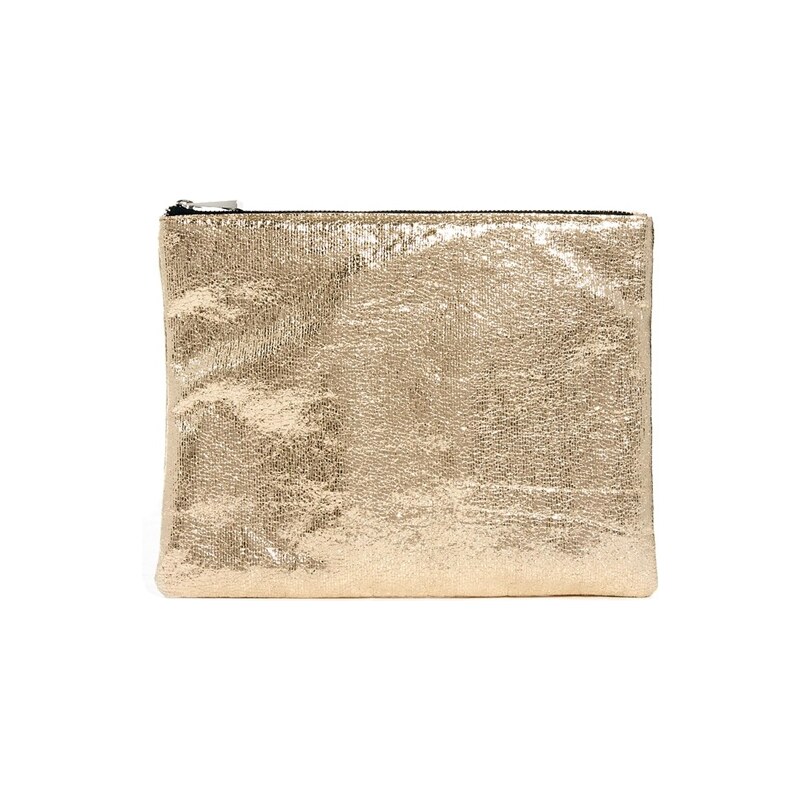 ASOS Distressed Metallic Clutch