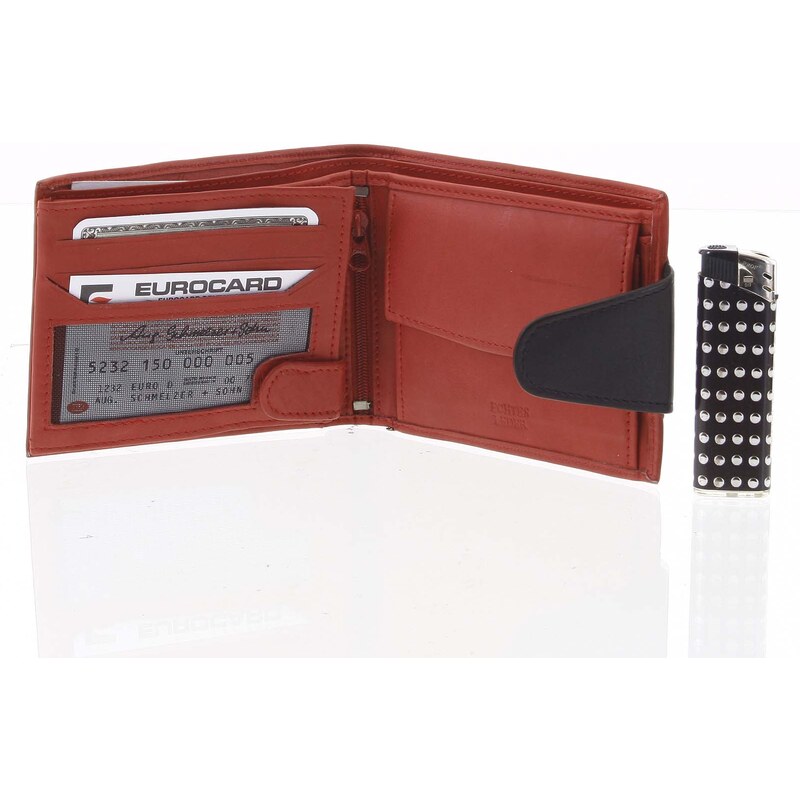 Pánská kožená peněženka červená - Delami 11816 červená