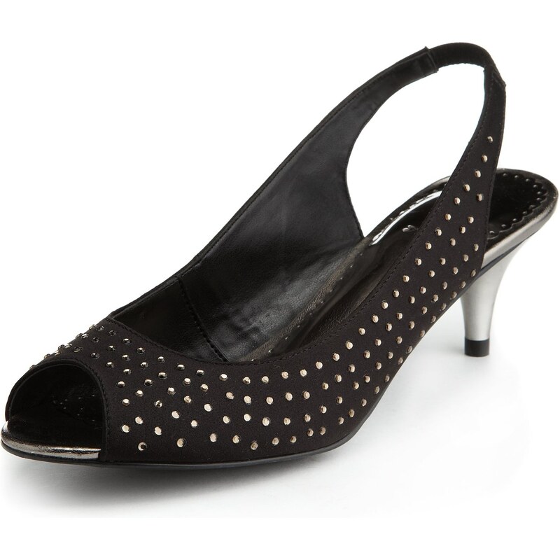 Marks and Spencer Per Una Peep Toe Diamanté Mid Heel Slingback Shoes with Insolia®
