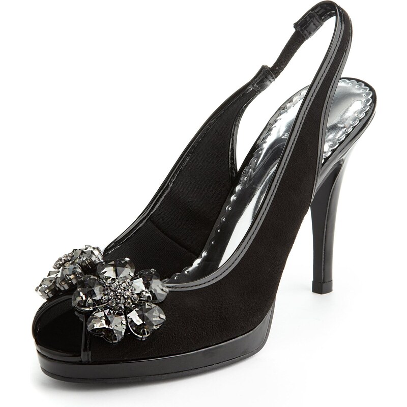 Marks and Spencer Per Una Peep Toe Diamanté Slingback Shoes with Insolia®