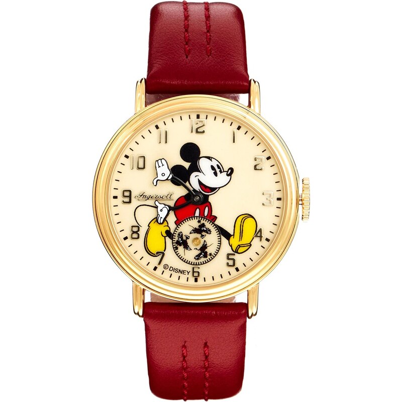 Disney Golden Years Mickey Mouse Rotator Red Watch