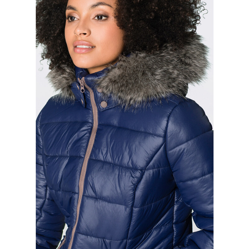 bonprix Zimní bunda s kapucí Modrá