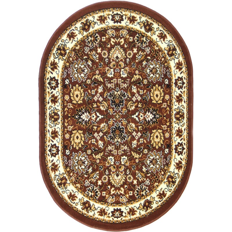 Sofiteks koberce Kusový koberec TEHERAN-T 117/brown ovál - 100x150 cm