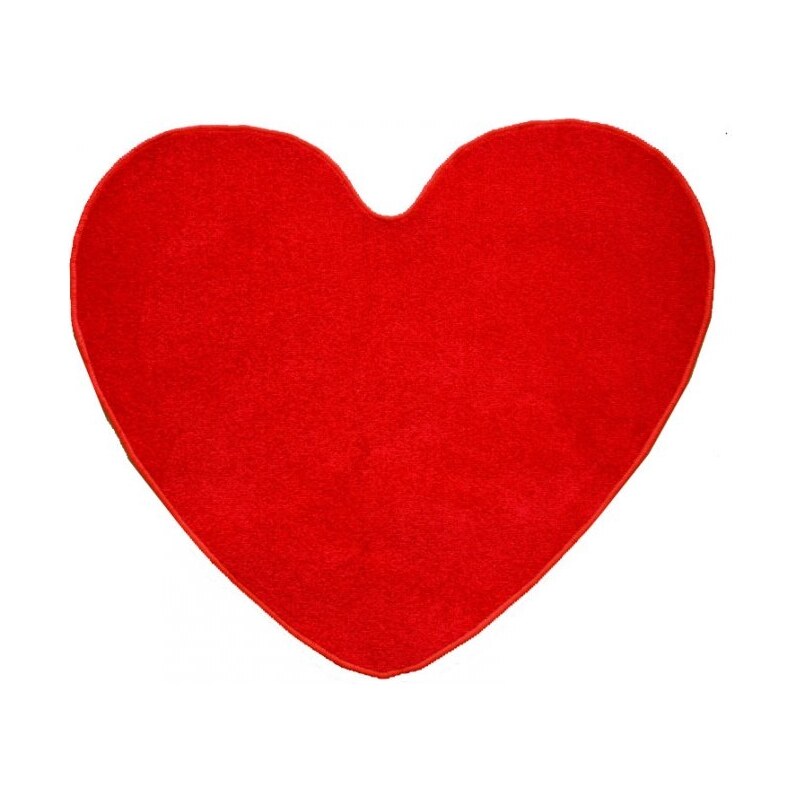 Vopi koberce Kusový koberec Eton červený srdce - 100x120 srdce cm