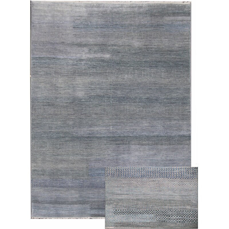 Diamond Carpets koberce Ručně vázaný kusový koberec Diamond DC-MCN Silver/light blue - 180x275 cm