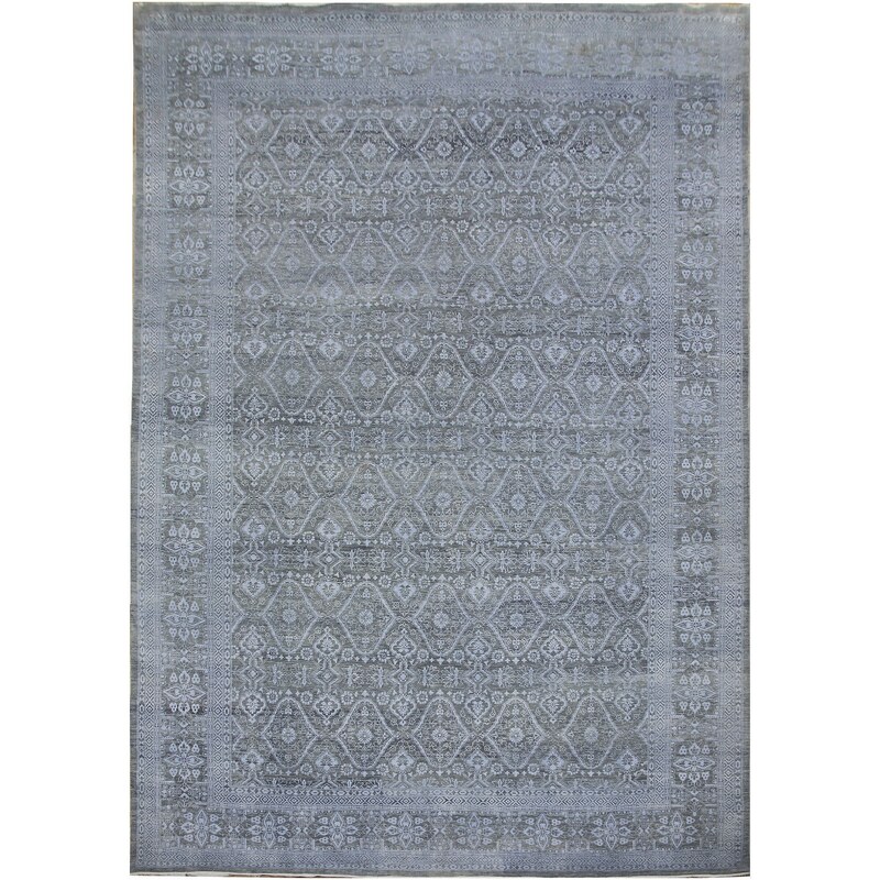 Diamond Carpets koberce Ručně vázaný kusový koberec Diamond DC-HALI B Light grey/blue - 180x275 cm